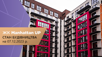 Стан будівництва житлового району Manhattan UP на 07.12.2023