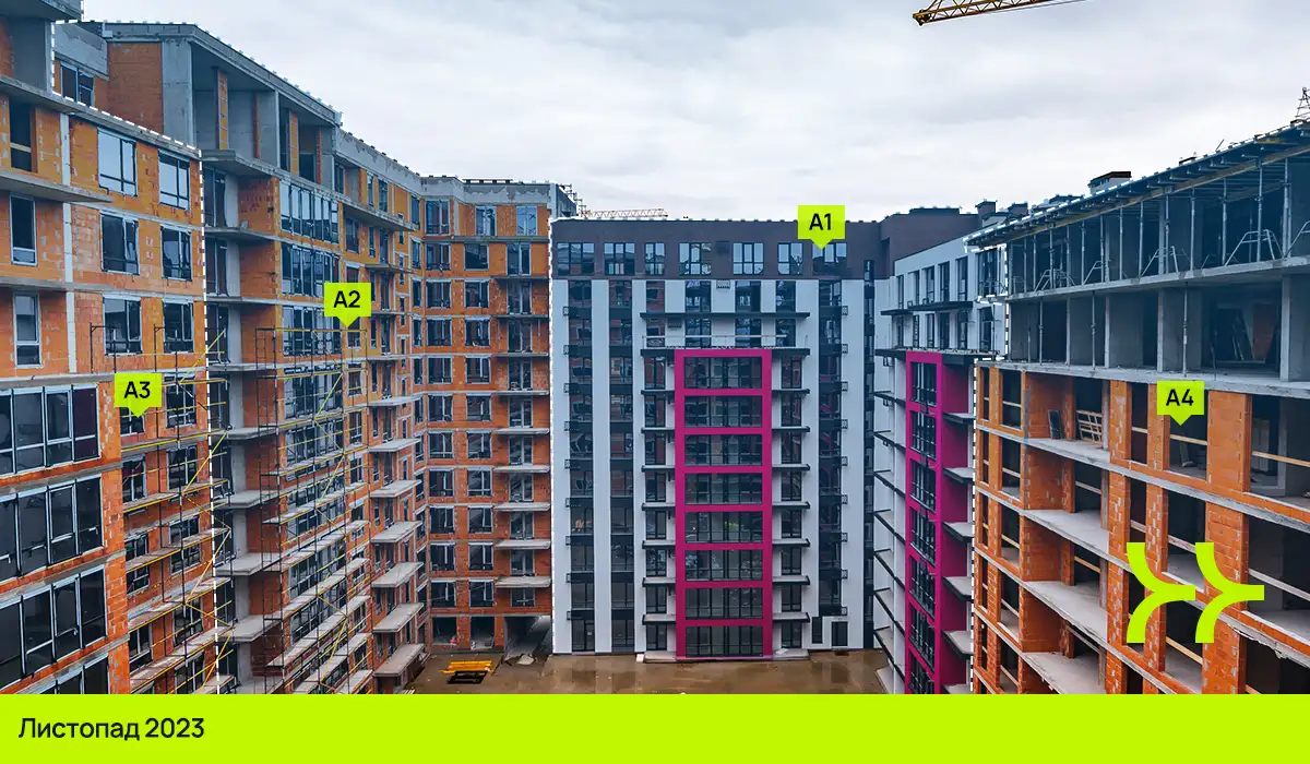 Динаміка будівництва житлового району «Manhattan UP»: листопад 2023 – квітень 2024 🏗
