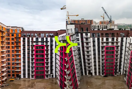 Динаміка будівництва житлового району «Manhattan UP»: листопад 2023 – квітень 2024 🏗