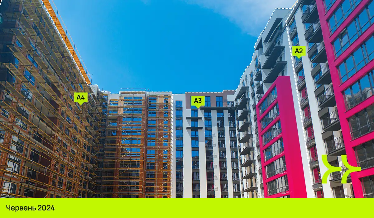 Динаміка будівництва житлового району «Manhattan UP»: січень – червень 2024