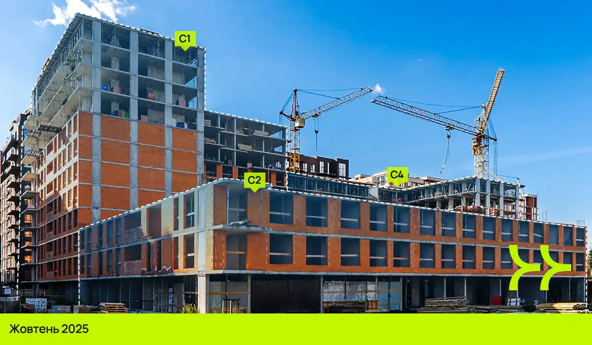 Динаміка будівництва ЖК Manhattan UP: червень 2025 – жовтень 2025